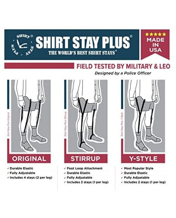 Shirt Stays for Military and LEO - Heavy-Duty Made in USA (Select Series)