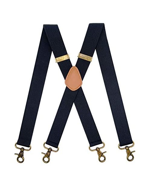 SupSuspen Snap Hook Suspenders for Men for Belt Loop Retro Suspenders Adjustable