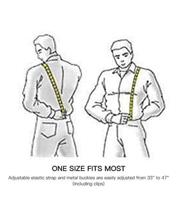 Trucker Side Clip Suspenders X-back for Hunting/Long Haul Truckers/Policemen/Bikers/Contractors 2 Wide Adjustable Braces