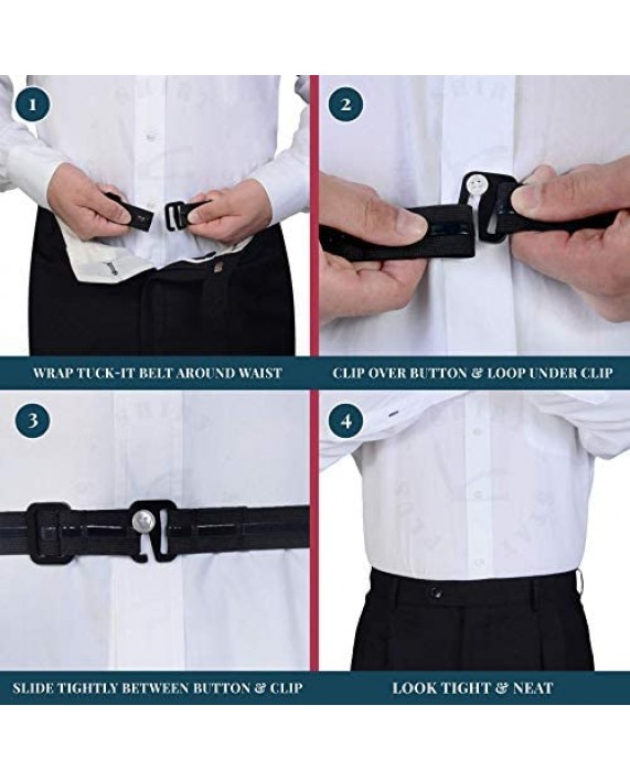 Tuck-It Belt Style Shirt Stays from Shirt Stay Plus (Select Series)
