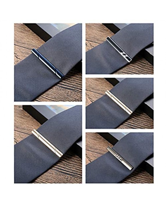 YADOCA 12 Pcs Mens Tie Clips Set Regular Classic Tie Bar Clip Wedding Business Necktie Clips Luxury Silver-Tone Gold-Tone