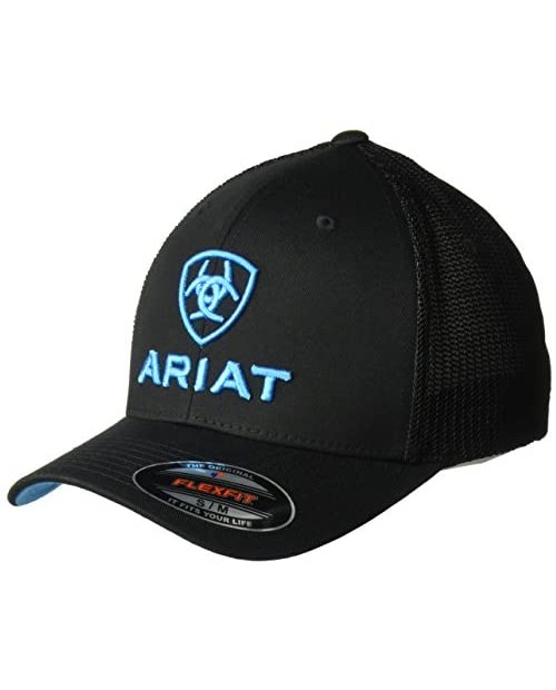 ARIAT Men's Black Blue Half Mesh Hat