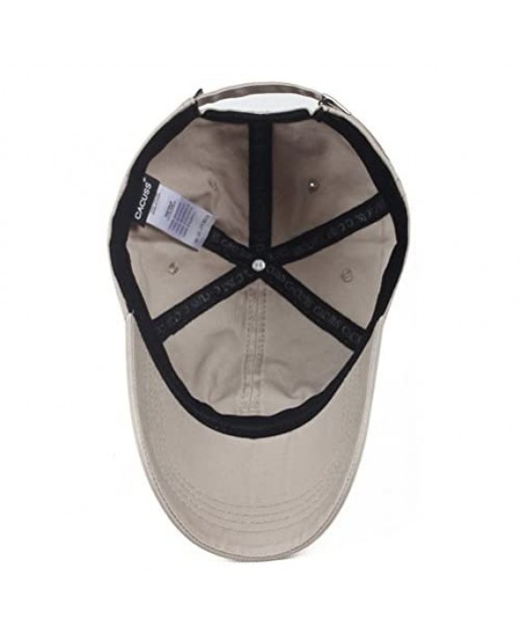 CACUSS Men's Cotton Classic Baseball Cap Adjustable Buckle Closure Dad Hat Sports Golf Cap