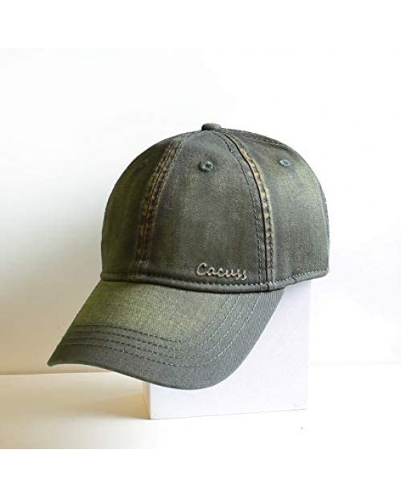 CACUSS Men's Cotton Classic Baseball Cap with Adjustable Buckle Closure Dad Hat