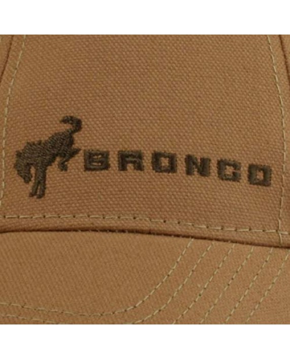 Ford Bronco Baseball Cap Adjustable 6 Panel Duck Cloth Hat Brown