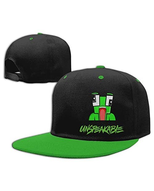 HONG111 Kids Cotton Baseball Cap Un-Speaka-Ble Adjustable Hip-Hop Hat Outdoor Trucker Cap Green