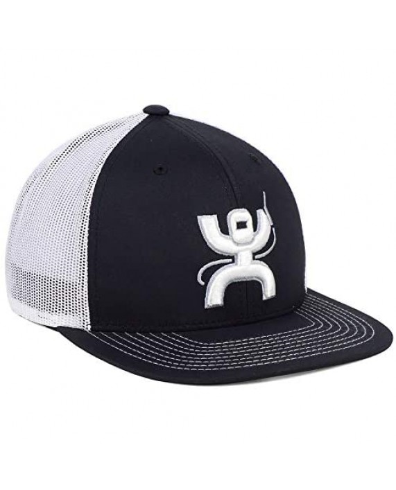 HOOEY Arc Black/White Adjustable Snapback Trucker Hat