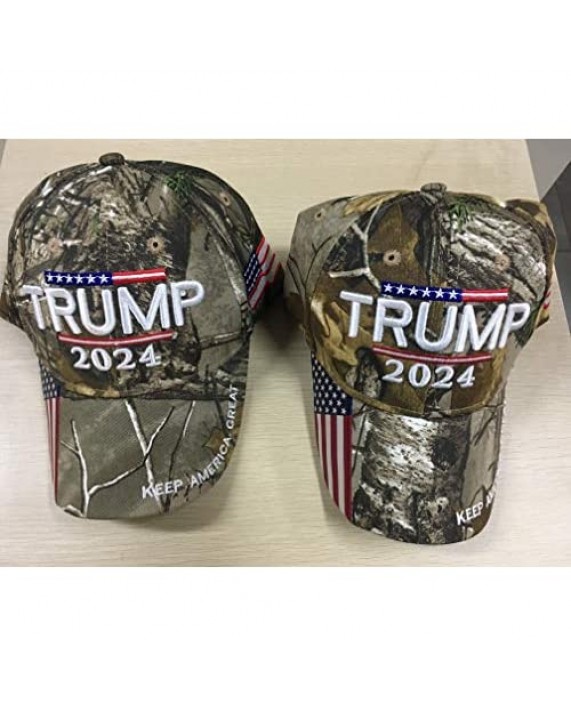Idealforce Trump 2024 Hat Keep America Great Hat MAGA Camo Embroidered Trump 2024 Baseball Cap-Adjustable One Size Fits Most
