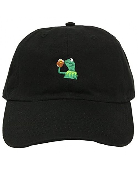 Marthasky Kermit The Frog Sipping Tea Adjustable Strapback Cap