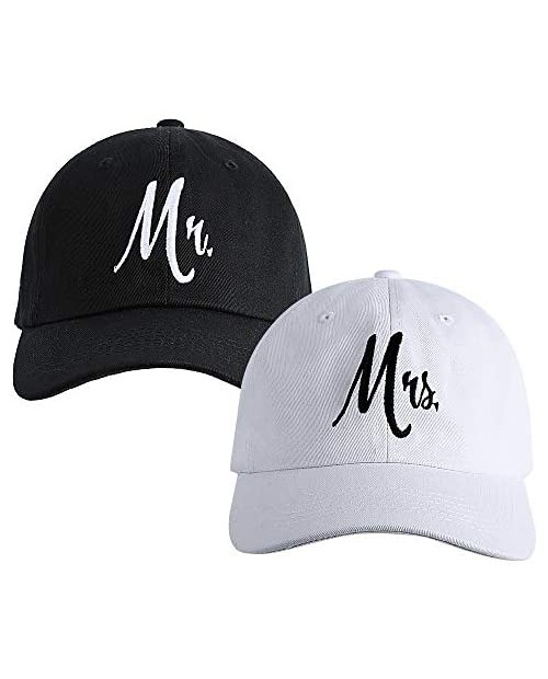 Matching Mr. & Mrs. Baseball Caps Bridal Gift Newlywed Honeymoon Wedding Gift