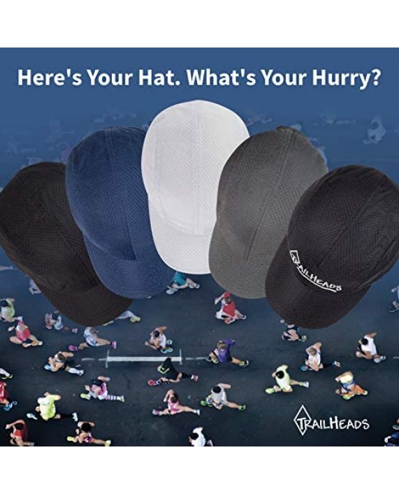 TrailHeads Race Day Performance Running Hat | The Lightweight Quick Dry Sport Cap for Men