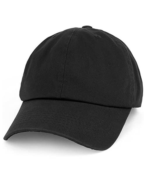 Trendy Apparel Shop Oversize XXL Plain Unstructured Soft Crown Cotton Dad Hat