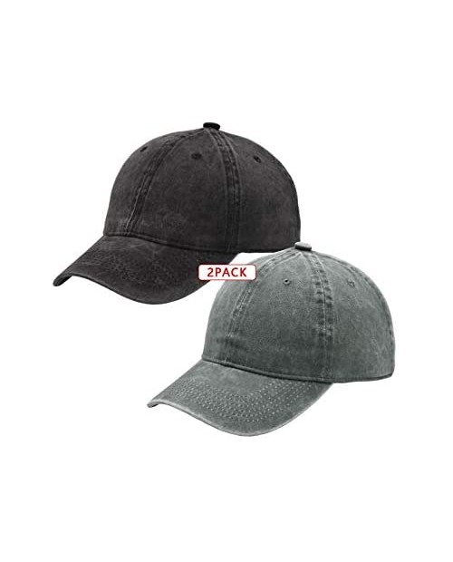 TSSGBL Vintage Washed Adjustable Baseball Caps Men and Women Unstructured Low Profile Plain Classic Dad Hat