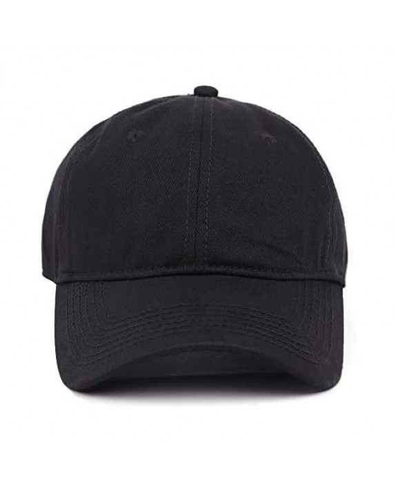 Zylioo Oversize XXL 100% Cotton Baseball Cap Adjustable Buckle Plain Dad Cap Large Hat for Big Heads 23.5-25.5