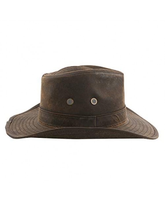 Accessorama Men & Women's Shapeable Western Style Cowboy hat Wide Brim Old Style for Fall Winter