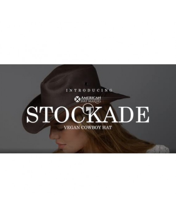 American Hat Makers Stockade Vegan Cowboy Hat — Handcrafted Waxed Cotton Waterproof