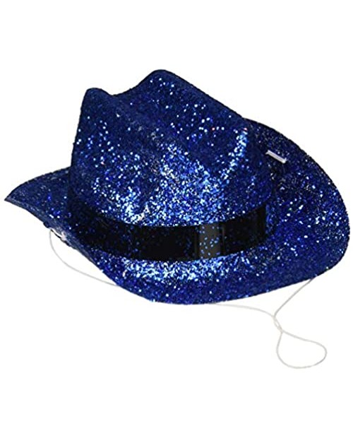 Amscan Glitter Mini Cowboy Hat Blue