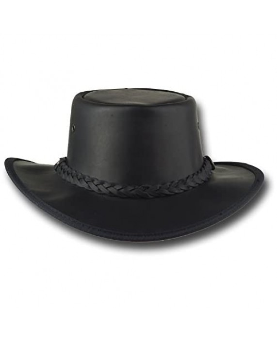 Barmah Hats Squashy Fullgrain Leather Hat - Item 1026