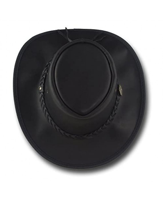 Barmah Hats Squashy Fullgrain Leather Hat - Item 1026