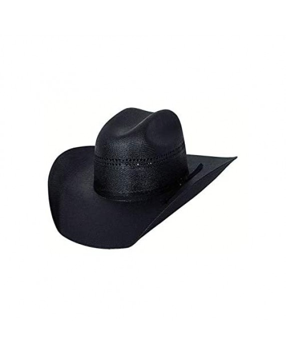 Bullhide Hats Men's Black Gold 10x Linen Straw Western Cowboy Hat 4 Brim 7 1/8