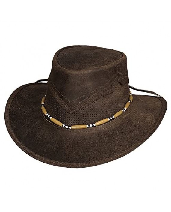 Bullhide Kanosh Leather Outback Hat 4049DBR