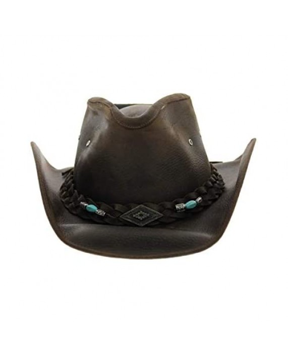 Bullhide Montecarlo Hats ROYSTON Top Grain Leather Western Cowboy Hat