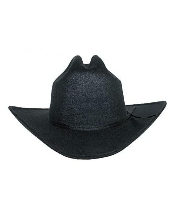 CTM Men's Wool Felt Wide Brim Cattleman Cowboy Western Hat