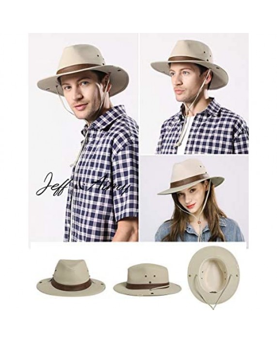 Jeff & Aimy Men Women Summer Outdoor Western Cowboy Safari Sun Protection Hat