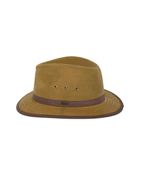Outback Trading Men's 1462 Madison River Sun-Protective Waterproof Crushable Cotton Oilskin Hat