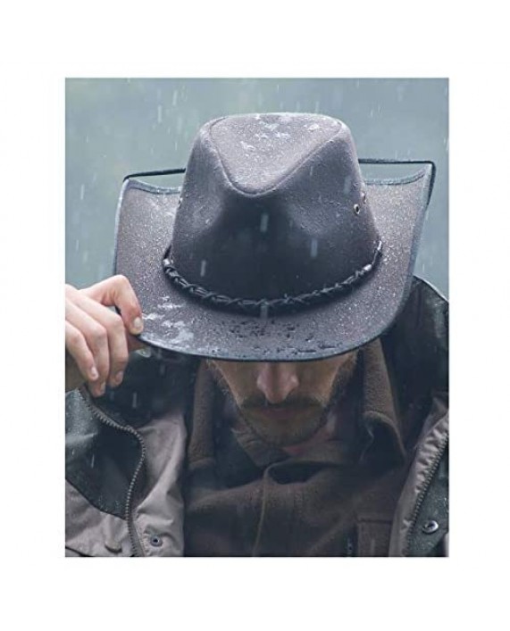 Outback Trading Men's 1484 Bootlegger UPF 50 Waterproof West Cotton Oilskin Hat