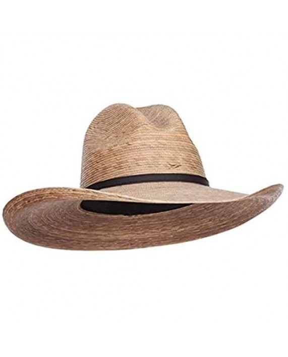 Palm Braid Ranchero Cowboy Hat Palm Leaf Wide Brim Cowgirl Hat Sombreros Vaqueros para Hombre