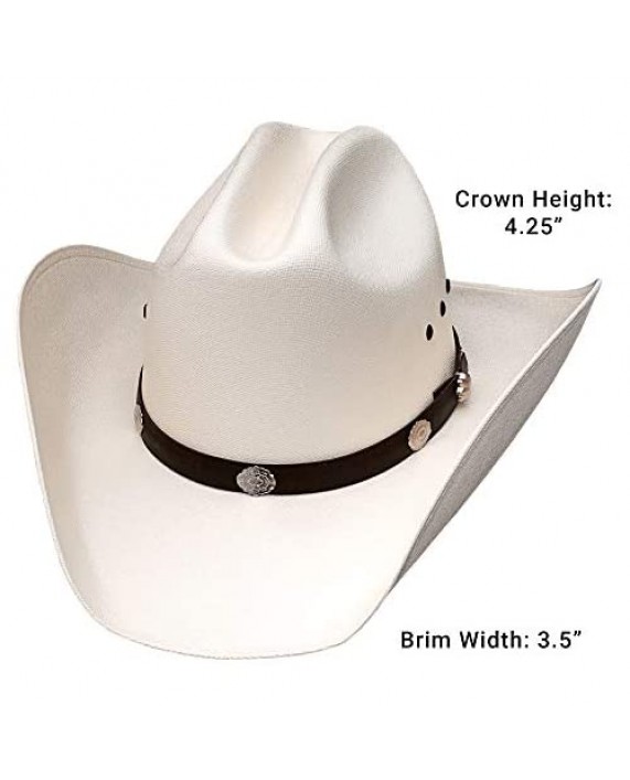 WESTERN EXPRESS Child’s Classic Cattleman Off White Straw Cowboy Hat Kid Size 55 (6 7/8)