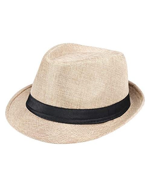 1920s Panama Fedora Hat for Men Gatsby Hat Cap 1920s Mens Gatsby Costume Accessories