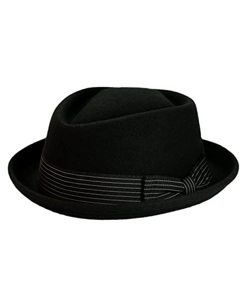 9th Street 100% Wool 'Boxer' Porkpie Hat (4+ Colors)