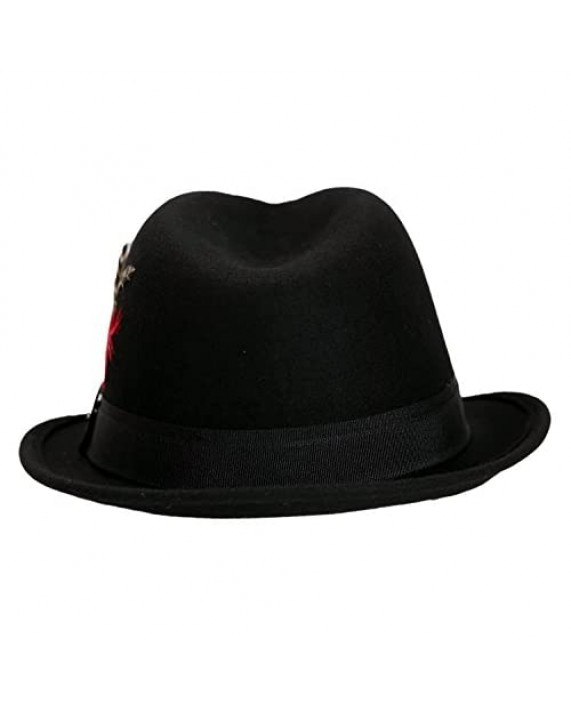 9th Street Men's 100% Wool 'Verve' Trilby Fedora Hat (6+ Colors)