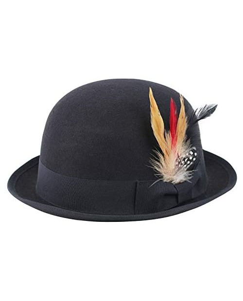 Black Derby Hat Cousin It Men's Bowel Hats Mary Poppins Halloween New Year Costume Party Accessory
