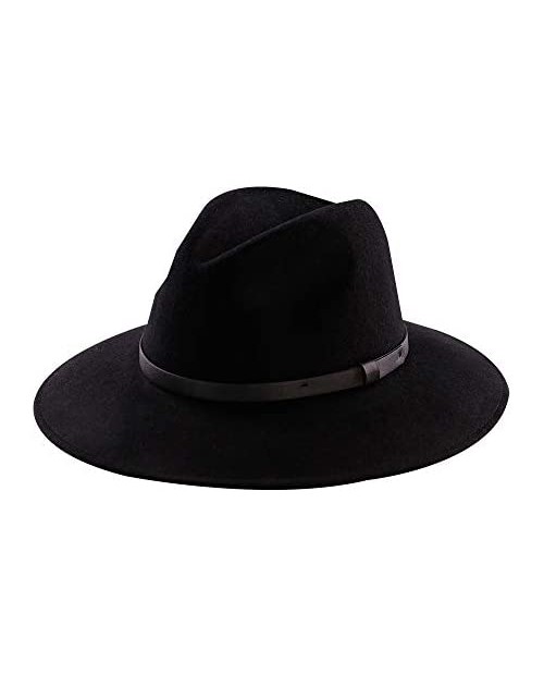 Daesan Wide Brim Fedora Hat Men Women 100% Wool Felt Hats 1920 Gangster Hats Crushable