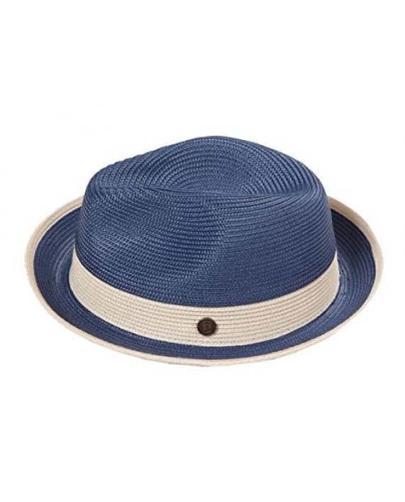 DASMARCA Mens Summer Crushable & Packable Straw Fedora Hat