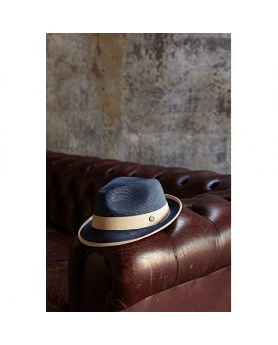 DASMARCA Mens Summer Crushable & Packable Straw Fedora Hat