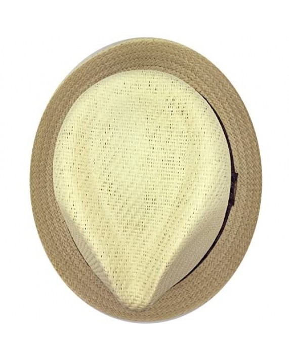 Epoch hats Mens Summer Fedora Cuban Style Short Brim Hat