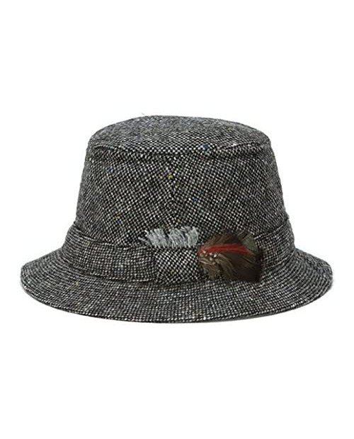 Hanna Hats Men's Donegal Tweed Original Irish Walking Hat