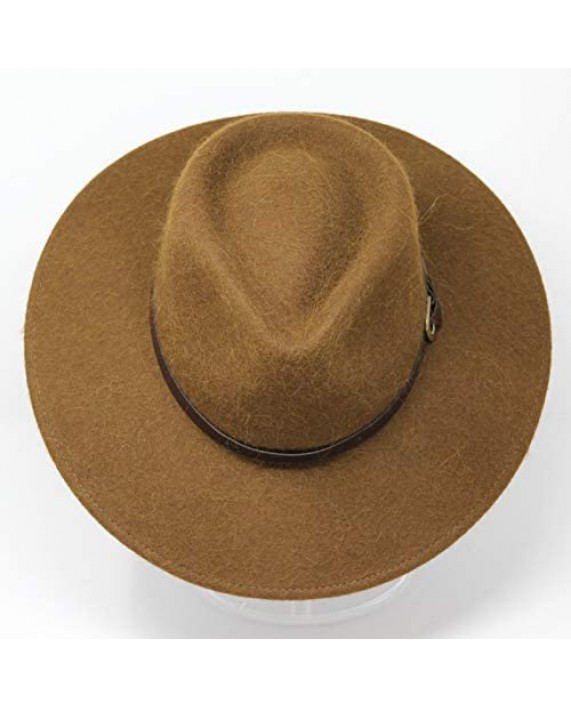 Premium Alpaca Lewis - Wide Brim Fedora Hat - Alpaca Wool Felt - Water Resistant - Leather Band
