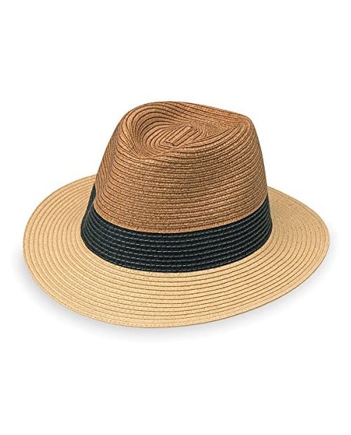 Wallaroo Hat Company Men’s St. Tropez Fedora – Fedora Adjustable Designed in Australia Tri-Tone