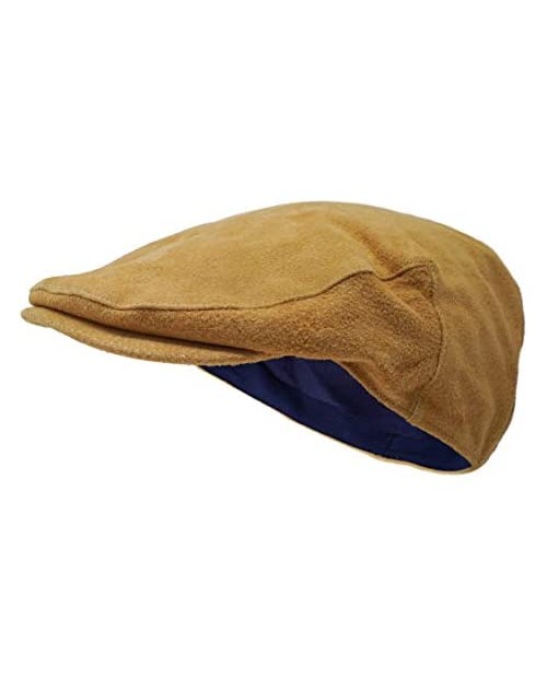 Borges & Scott The Tanner - Leather Flat Cap - Soft Pigskin and Cotton Lined Cap