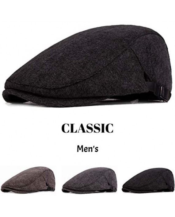 Fasbys Men's Classic Cotton Flat Ivy Gatsby Cabbie Newsboy Cap Hat