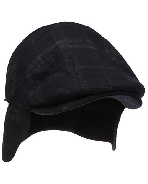Henschel Men's Wool Blend Plaid Ivy Hat with Earflaps