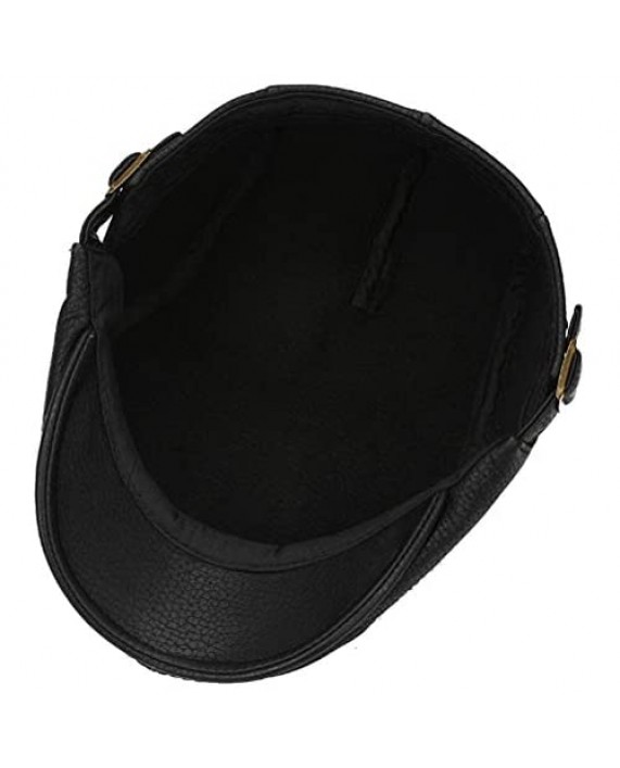 Men Women Vintage Leather Beret Flat Cap Gatsby Newsboy Driving Ivy Hat
