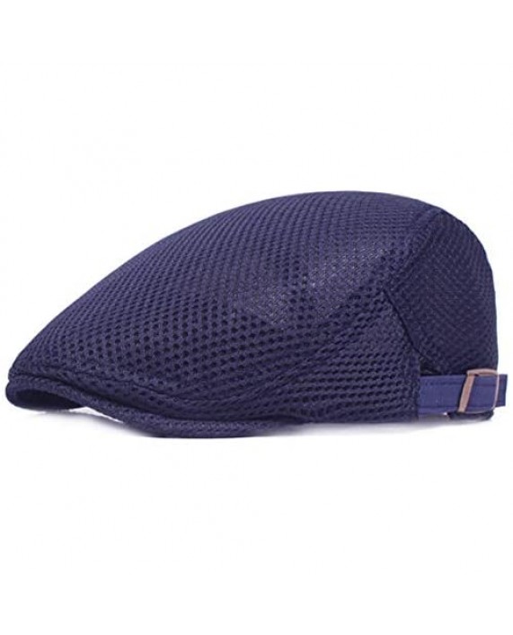 Men's Breathable Mesh Summer Hat Flat Cap Beret Ivy Gatsby Newsboy Cabbie Caps