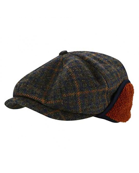 MIX BROWN Men's Classic 8 Panel Wool Blend Newsboy Cap Gatsby Hat Vintage Ivy Cap Driving hat