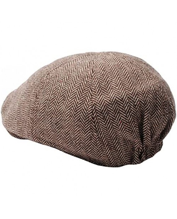 RaOn N04 Herringbone Soft Pattern Driving Wool Ivy Cap Cabbie Ascot Newsboy Beret Hat